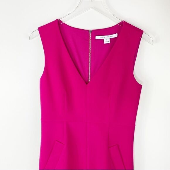 Diane von Furstenberg Pink Tose‎ Halle Sheath Dress 6 - Picture 7 of 16